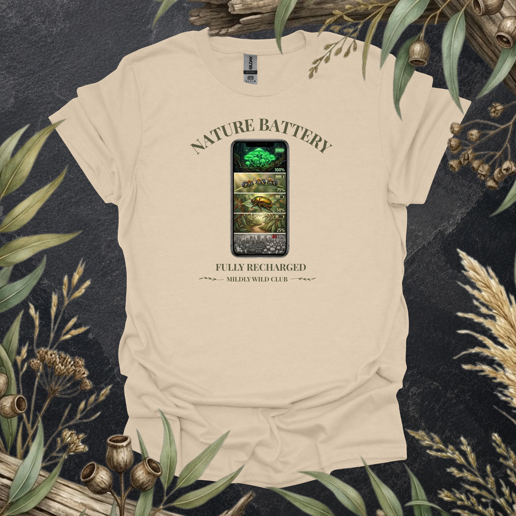 Nature Battery Fully Recharged | Outdoor Adventure Unisex T-Shirt | Nature Lover Gift