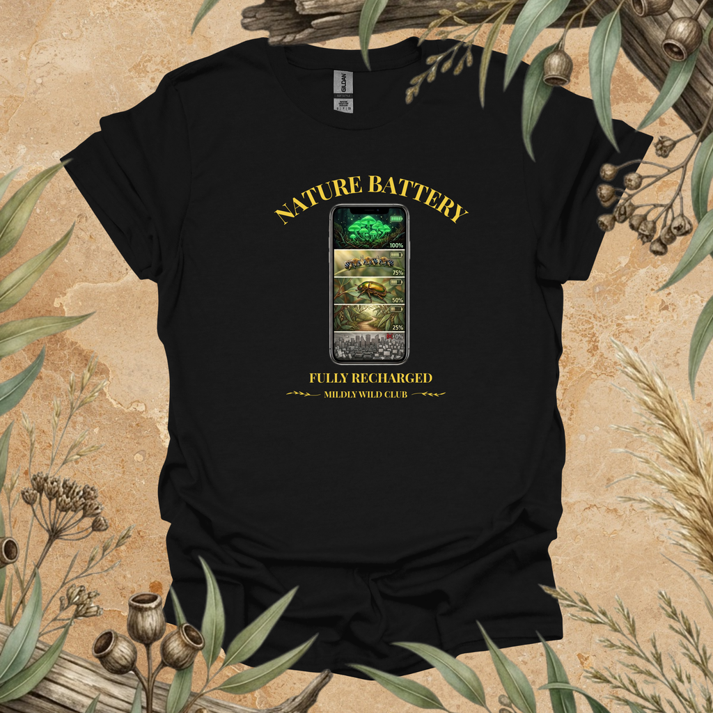 Nature Battery Fully Recharged | Outdoor Adventure Unisex T-Shirt | Nature Lover Gift