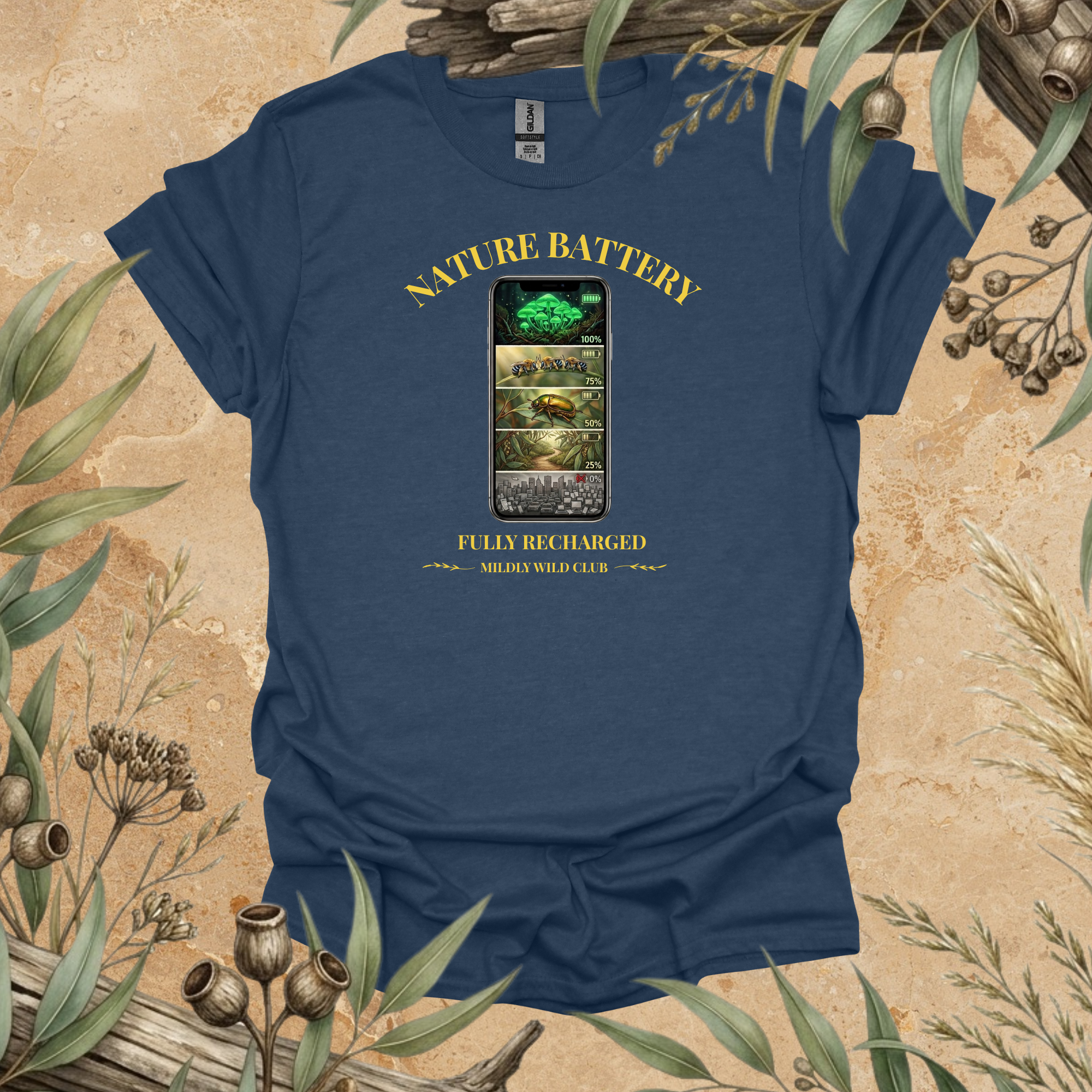 Nature Battery Fully Recharged | Outdoor Adventure Unisex T-Shirt | Nature Lover Gift