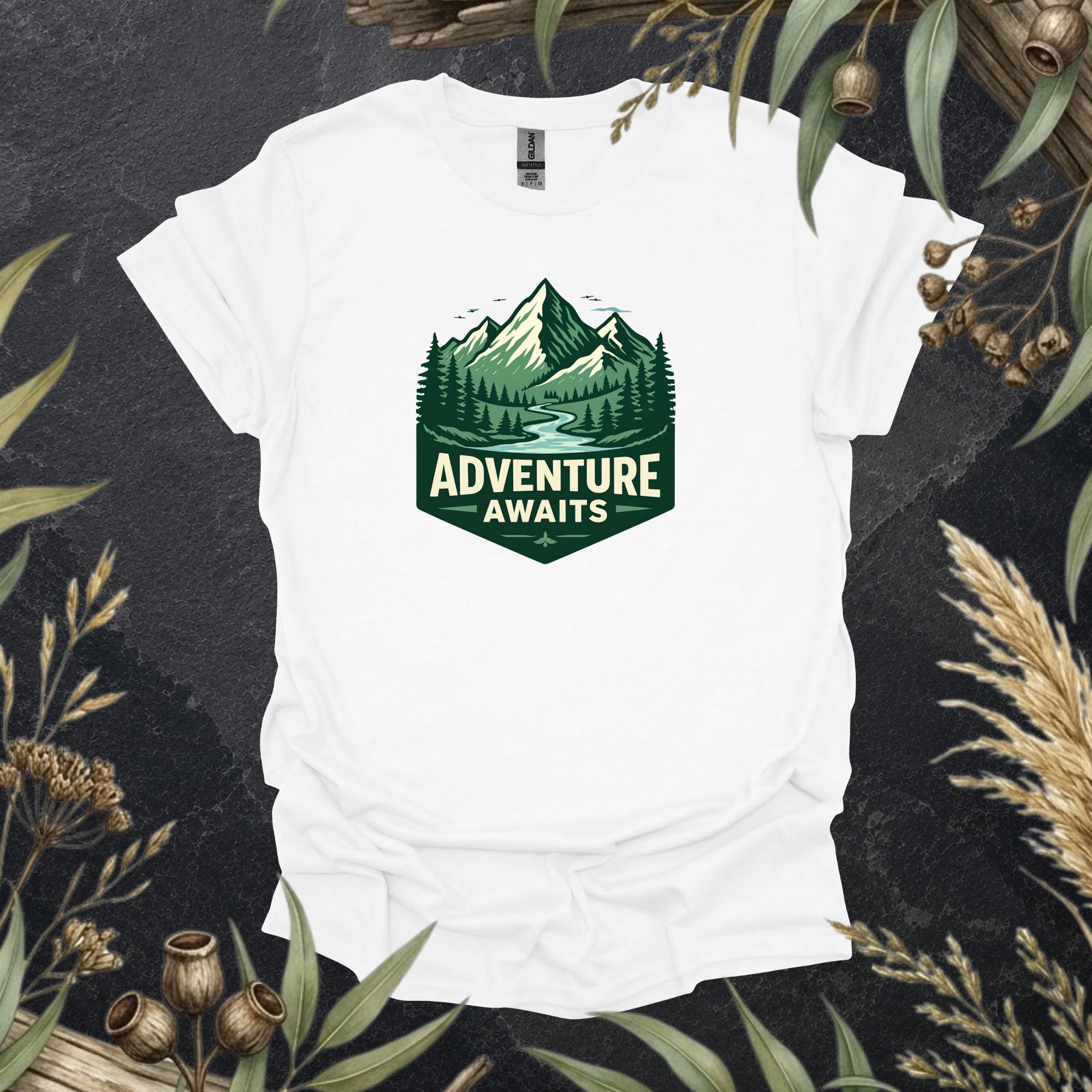 Adventure Awaits | Mountain Hiking Unisex T-Shirt | Outdoor Adventure Apparel | Mildly Wild Club