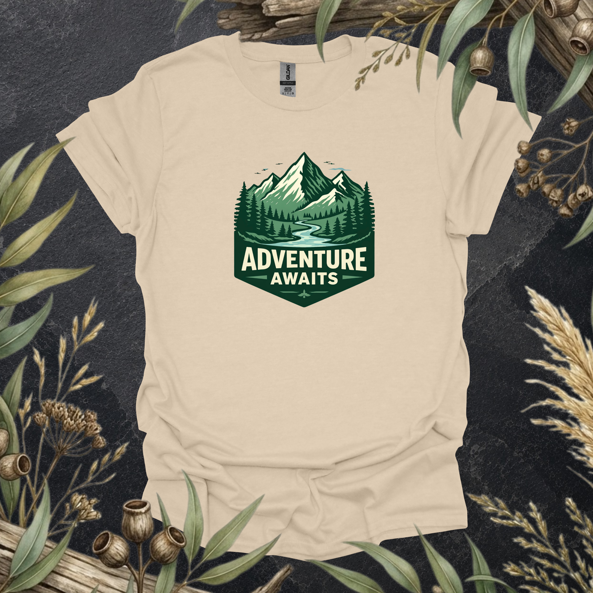 Adventure Awaits | Mountain Hiking Unisex T-Shirt | Outdoor Adventure Apparel | Mildly Wild Club