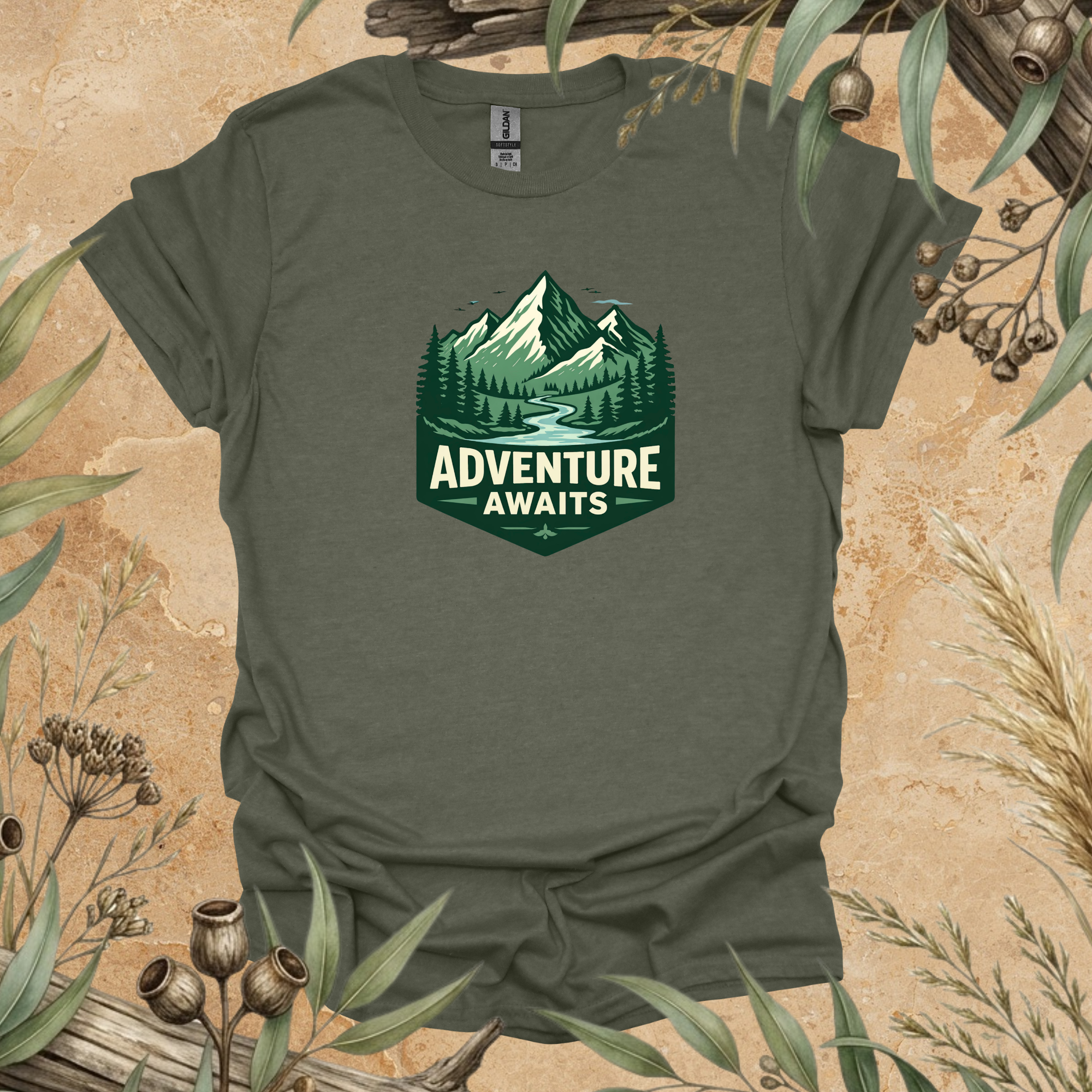 Adventure Awaits | Mountain Hiking Unisex T-Shirt | Outdoor Adventure Apparel | Mildly Wild Club