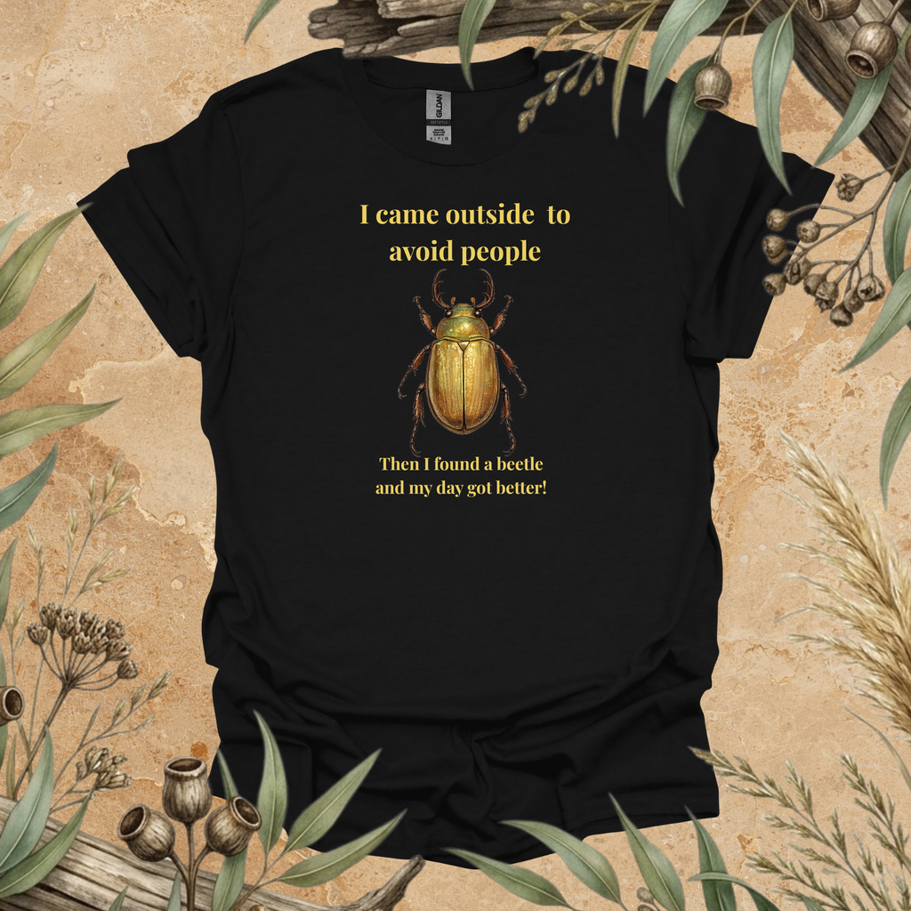 I Came Outside to Avoid People | Funny Beetle Unisex T-Shirt | Nature Lover Gift