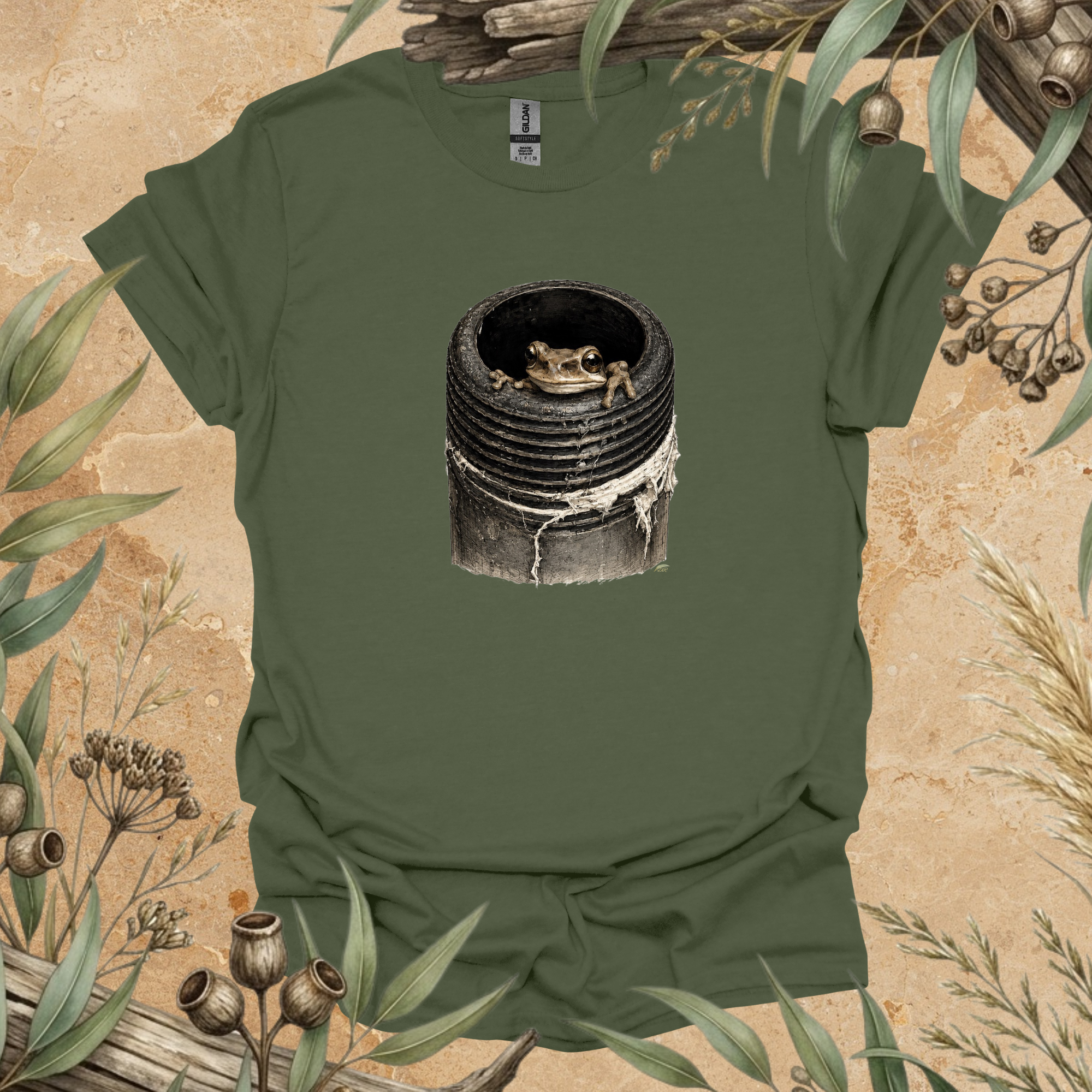 Curious Tree Frog | Australian Frog Unisex T-Shirt | Wildlife Art | Mildly Wild Club