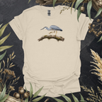 White-faced Heron | Australian Bird Unisex T-Shirt | Original Wildlife Art | Mildly Wild Club