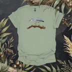 White-faced Heron | Australian Bird Unisex T-Shirt | Original Wildlife Art | Mildly Wild Club