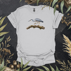 White-faced Heron | Australian Bird Unisex T-Shirt | Original Wildlife Art | Mildly Wild Club