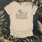 German Shorthaired Pointer Trio | Contour Art Unisex T-Shirt | GSP Dog Lover Gift | Mildly Wild Club