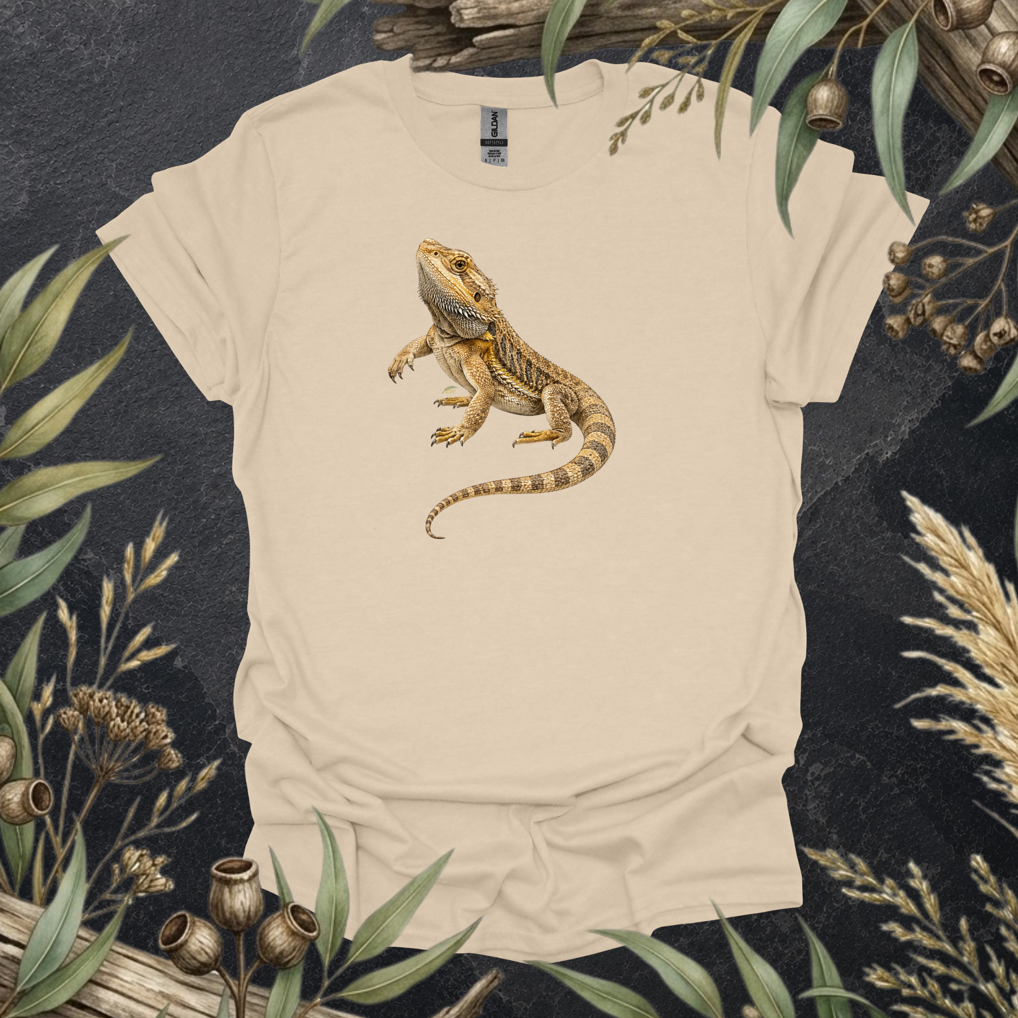 Eastern Bearded Dragon | Australian Lizard Unisex T-Shirt | Original Wildlife Art | Mildly Wild Club