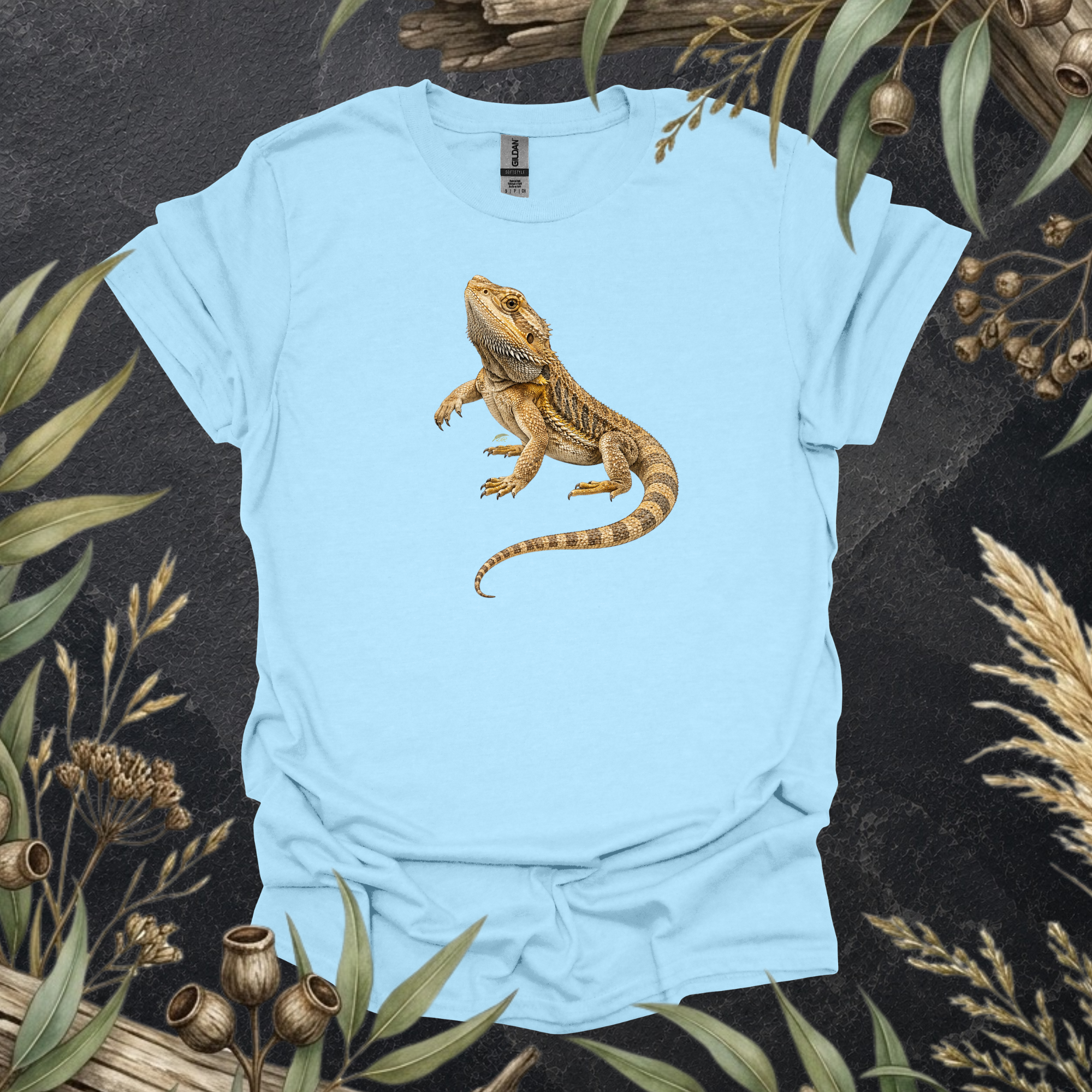 Eastern Bearded Dragon | Australian Lizard Unisex T-Shirt | Original Wildlife Art | Mildly Wild Club
