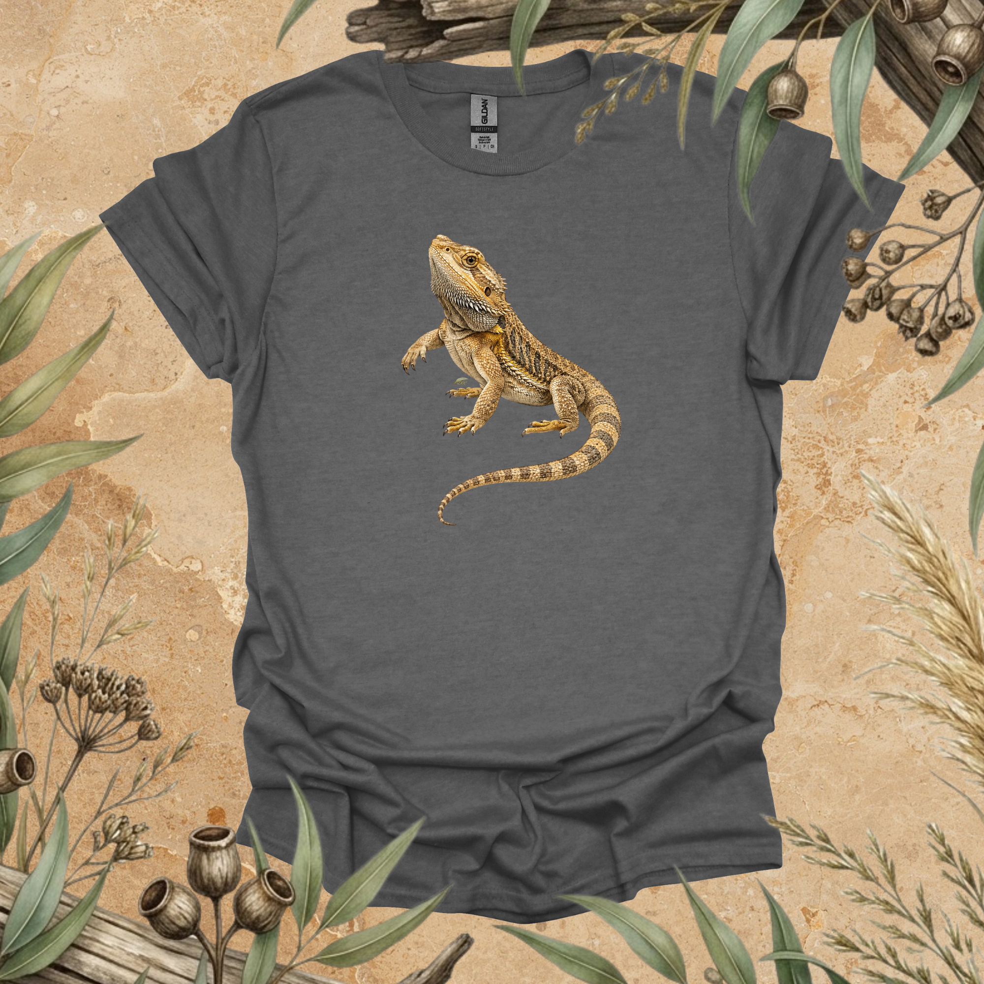 Eastern Bearded Dragon | Australian Lizard Unisex T-Shirt | Original Wildlife Art | Mildly Wild Club