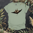 Manta Ray | Contour Art Unisex T-Shirt | Ocean Wildlife Apparel | Mildly Wild Club