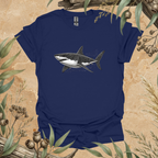 Great White Shark | Contour Art Unisex T-Shirt | Ocean Wildlife Apparel | Mildly Wild Club