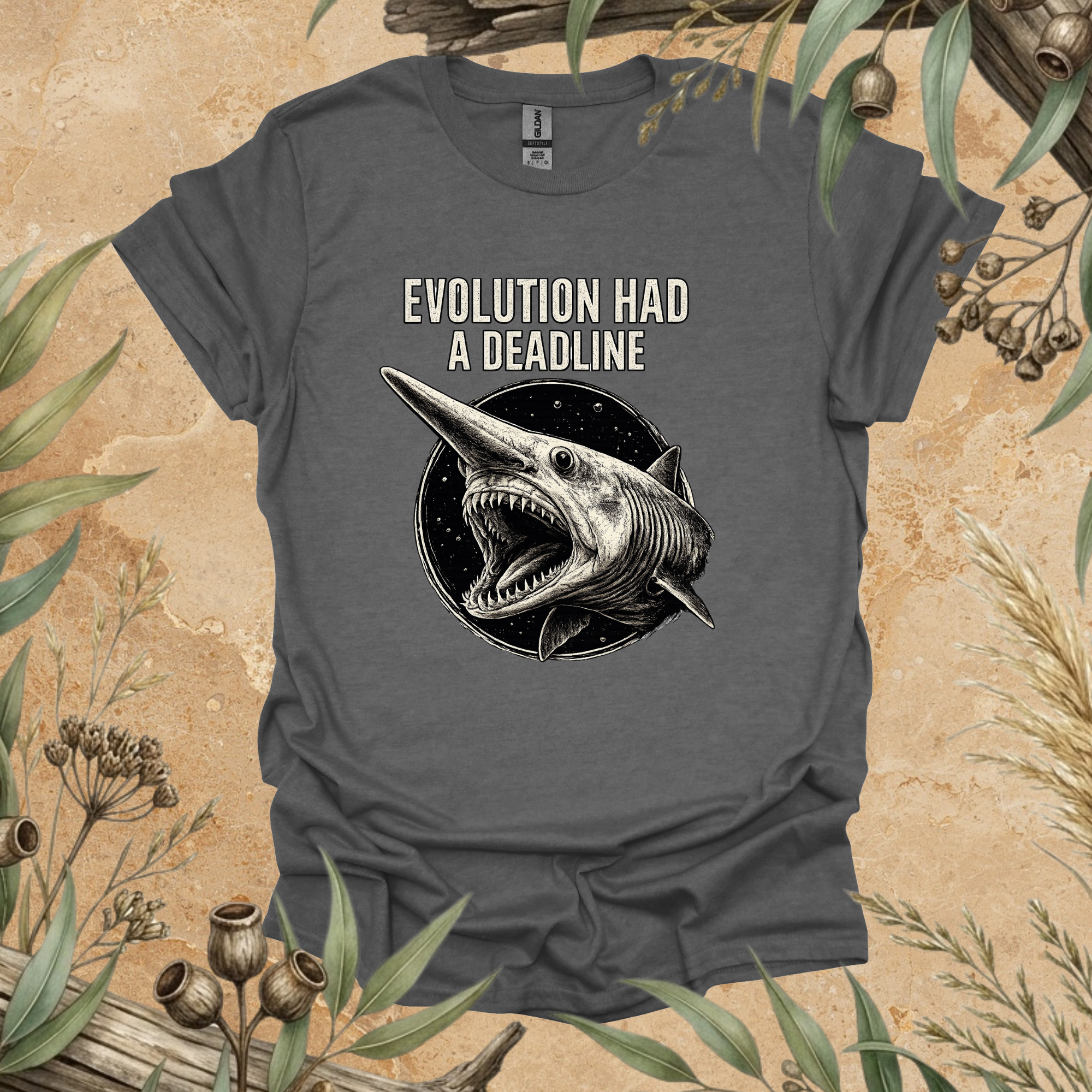 Evolution Had a Deadline | Funny Goblin Shark Unisex T-Shirt | Ocean Lover Gift