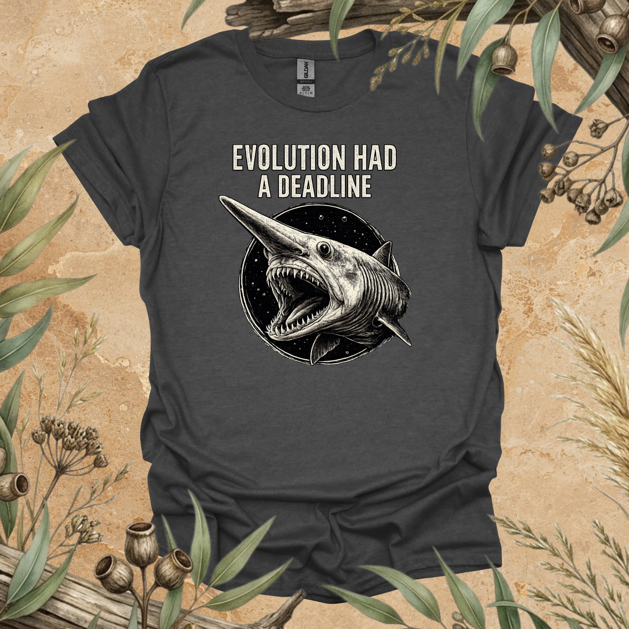 Evolution Had a Deadline | Funny Goblin Shark Unisex T-Shirt | Ocean Lover Gift