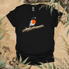 Scarlet Robin | Australian Bird Unisex T-Shirt | Original Wildlife Art | Mildly Wild Club