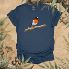 Scarlet Robin | Australian Bird Unisex T-Shirt | Original Wildlife Art | Mildly Wild Club