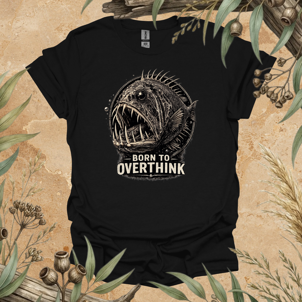 Born to Overthink Fangtooth Fish T-Shirt – Funny Deep Sea Shirt