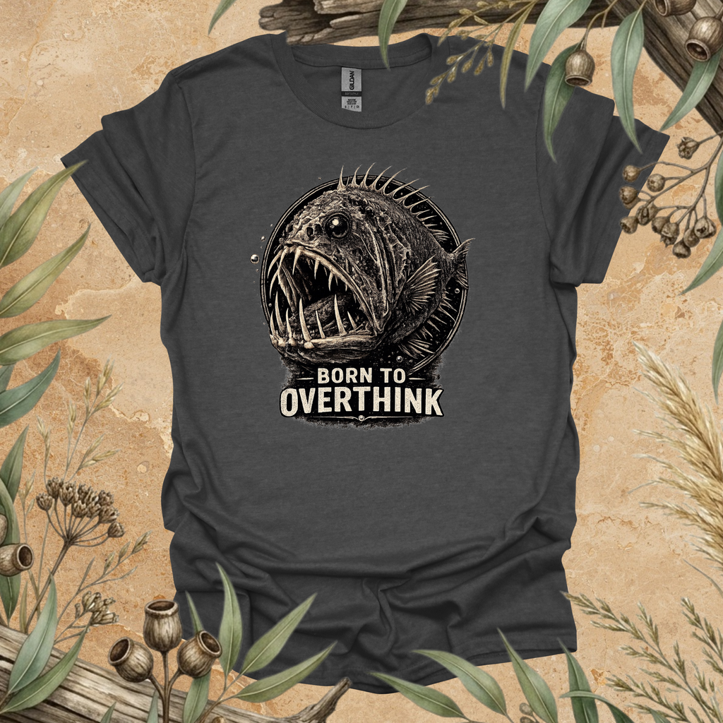Born to Overthink Fangtooth Fish T-Shirt – Funny Deep Sea Shirt