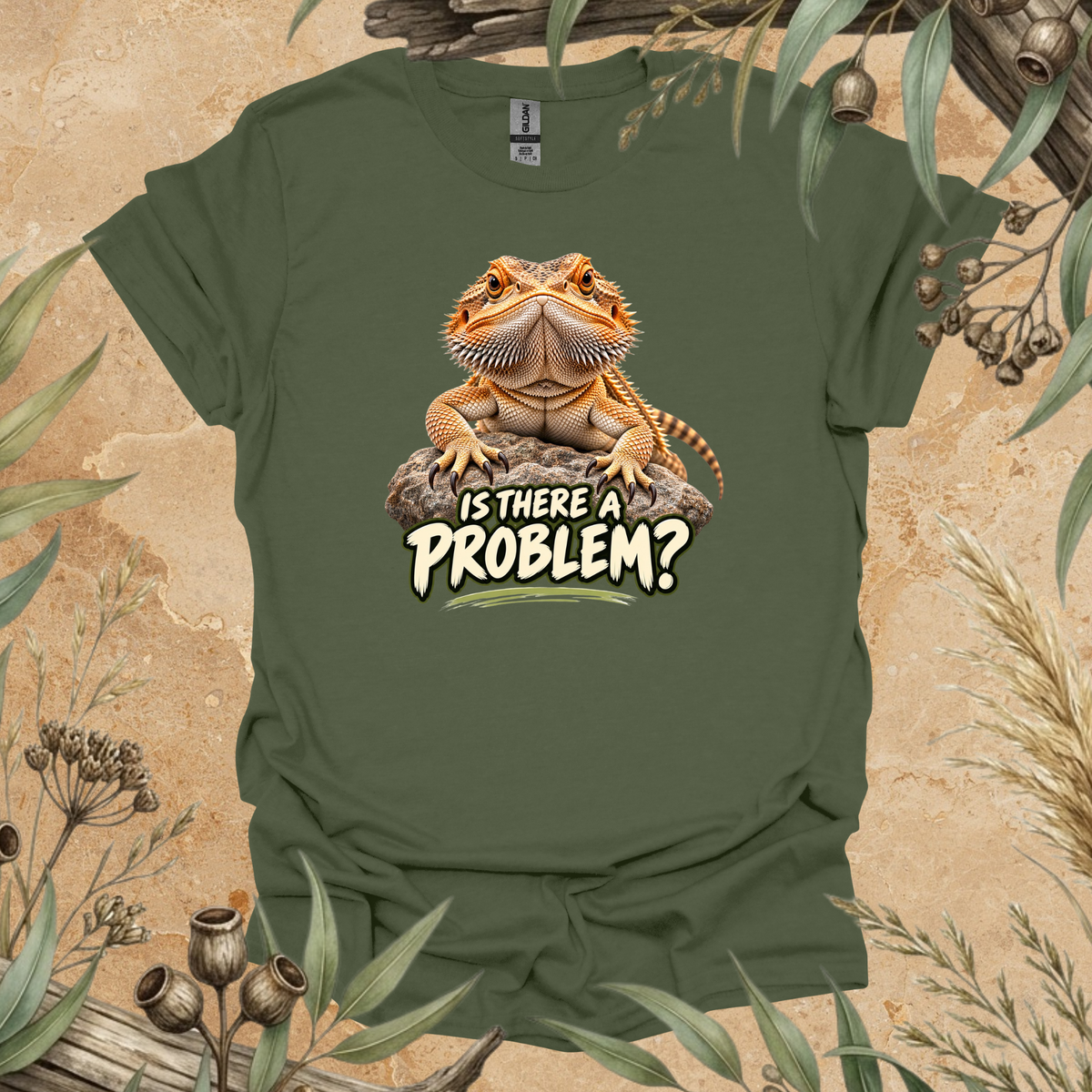 Bearded Dragon T-Shirt | Is There a Problem? Funny Reptile Shirt