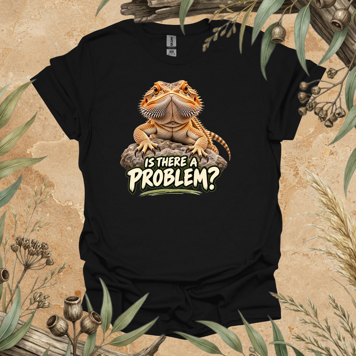 Bearded Dragon T-Shirt | Is There a Problem? Funny Reptile Shirt