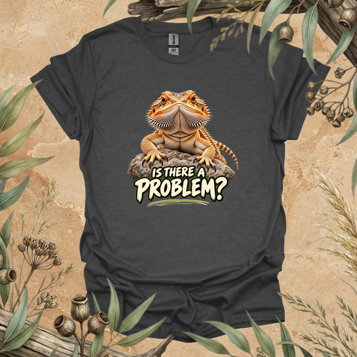 Bearded Dragon T-Shirt | Is There a Problem? Funny Reptile Shirt