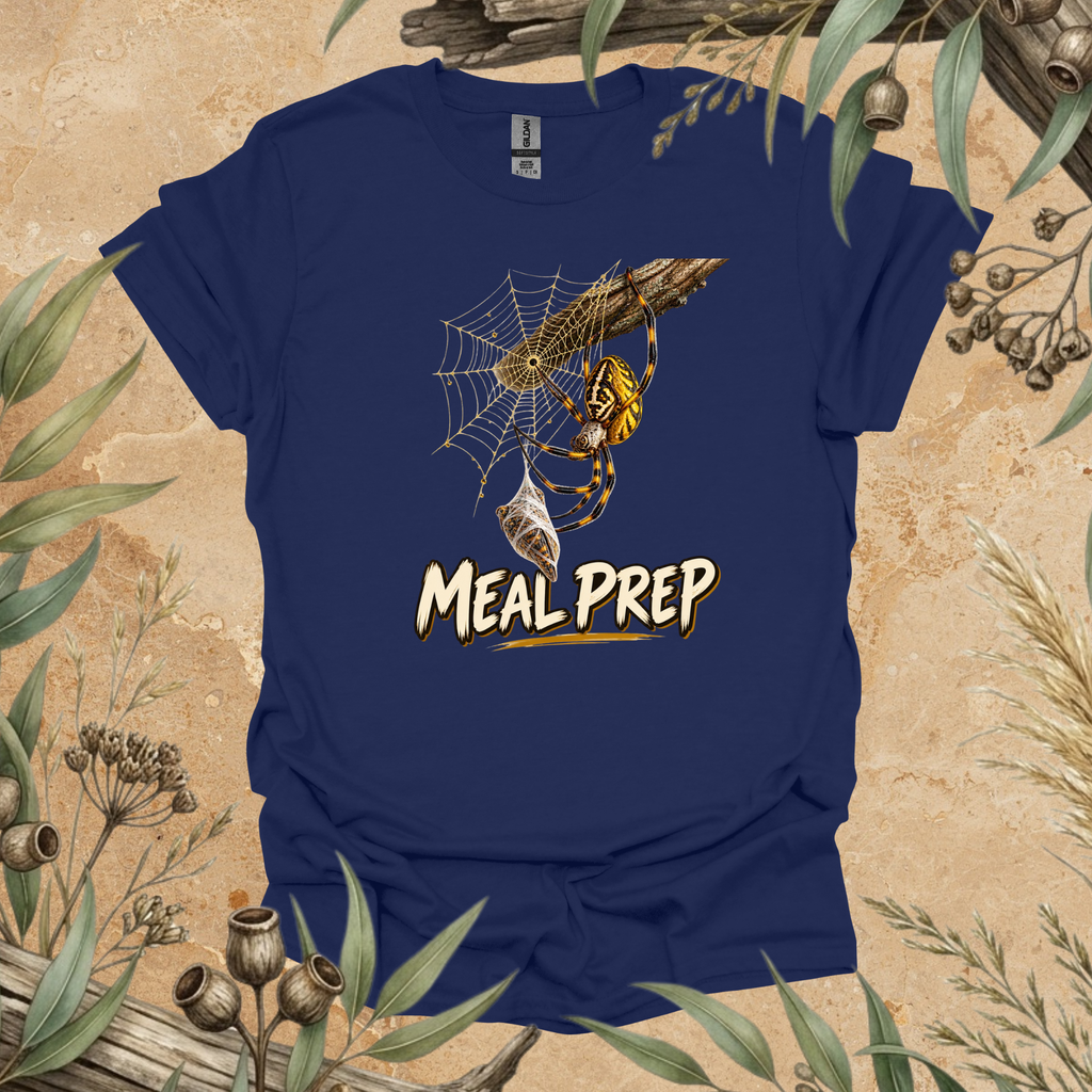 Meal Prep Spider T-Shirt | Funny Golden Orb Weaver Wildlife Shirt | Australian Spider Lover Gift