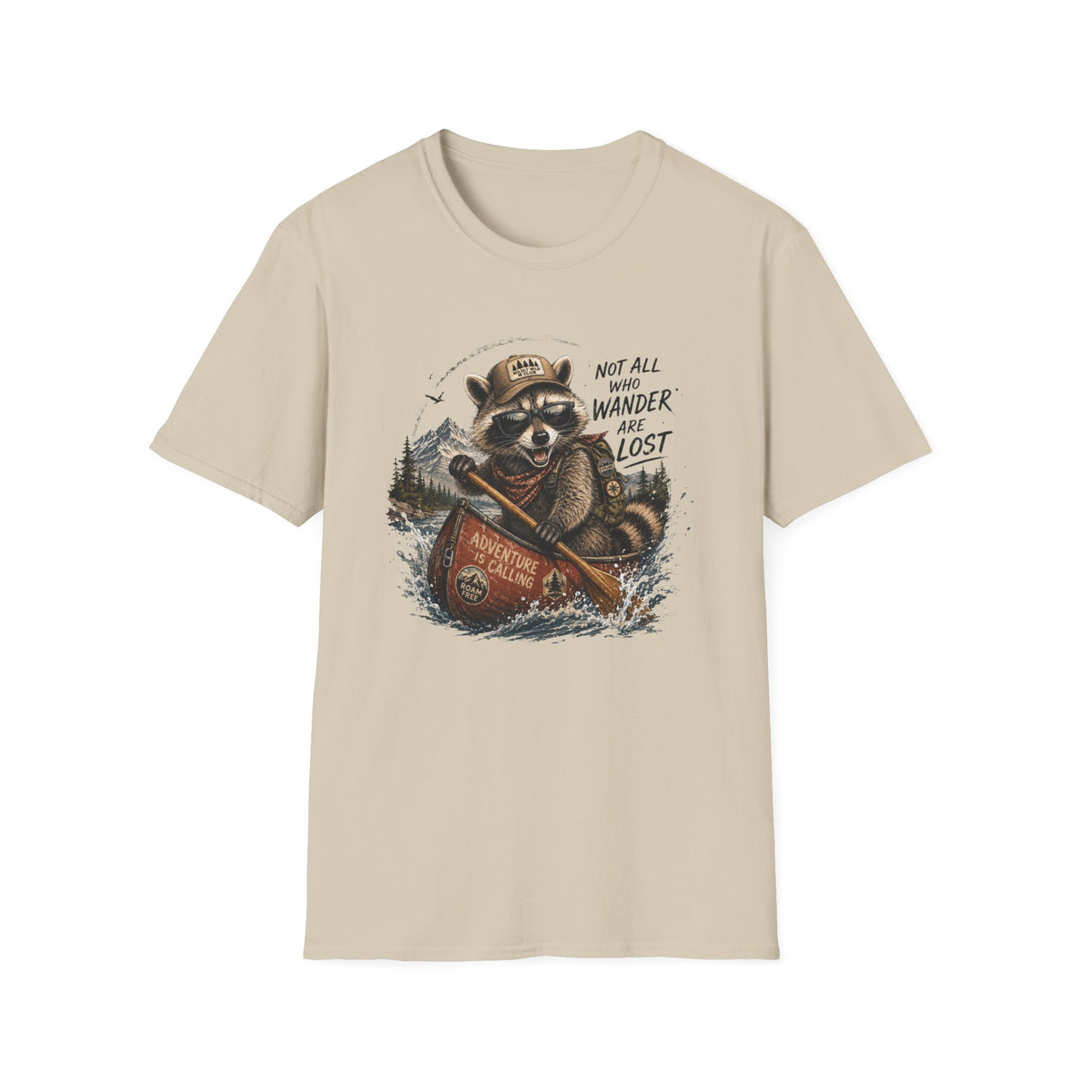 Not All Who Wander Are Lost Raccoon T-Shirt